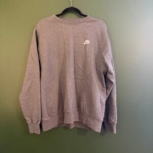 Nike Men's Club Fleece Grey Men's Crewneck Sweater L EUC